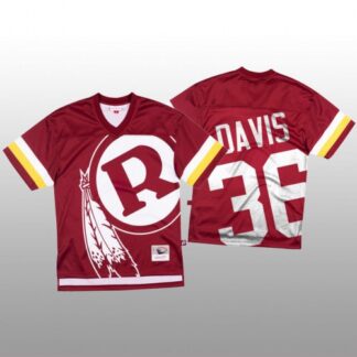 NFL Washington Football Team #36 Sean Davis Red Men’s Mitchell & Nell Big Face Fashion Limited NFL Jersey