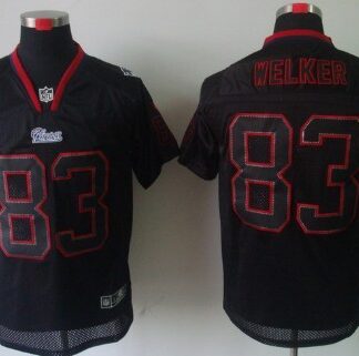 Nike New England Patriots #83 Wes Welker Lights Out Black Elite Jersey