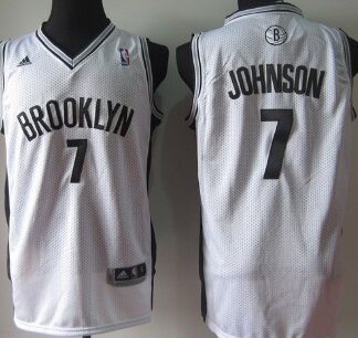 Brooklyn Nets #7 Joe Johnson White Swingman Jerseys
